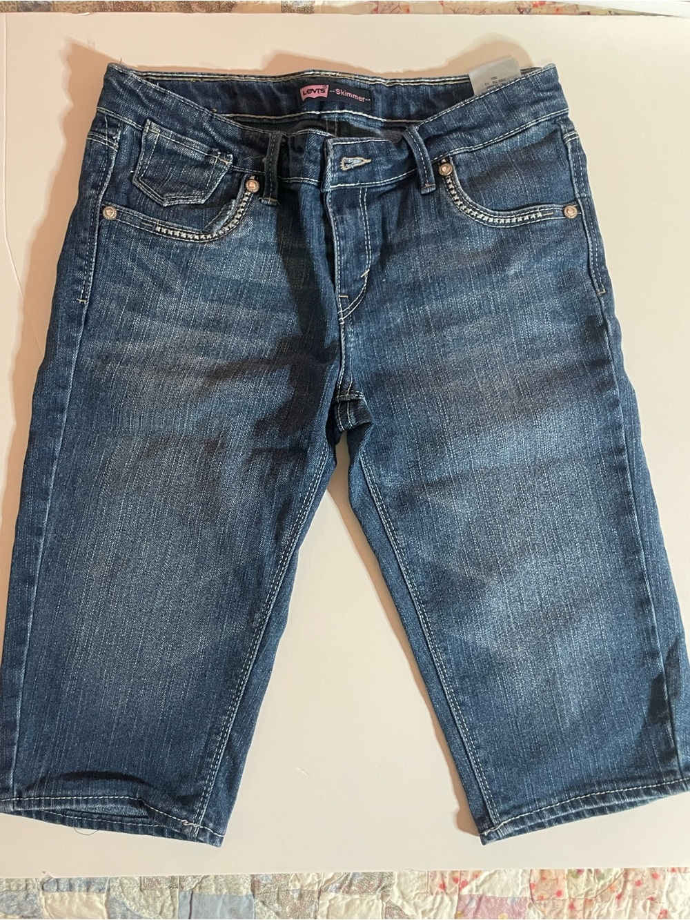 Levi's Girls Blue Relaxed Denim Skimmer Shorts